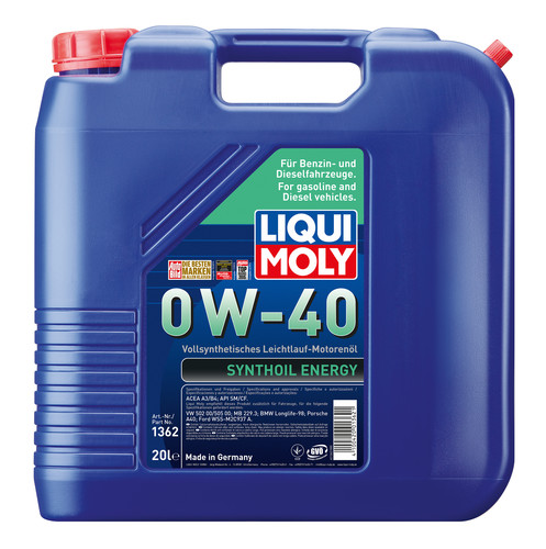 LIQUI MOLY LM1362, óleo Synthoil Energy 0W40      